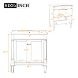 Bathroom Vanity Cabinet With Sink, Soft Close Doors, Storage Cabinet