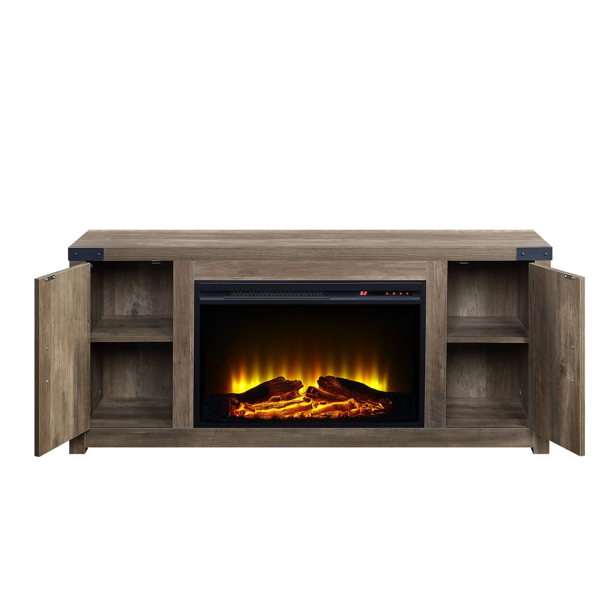 Tobias - Fireplace - Oak / Rustic