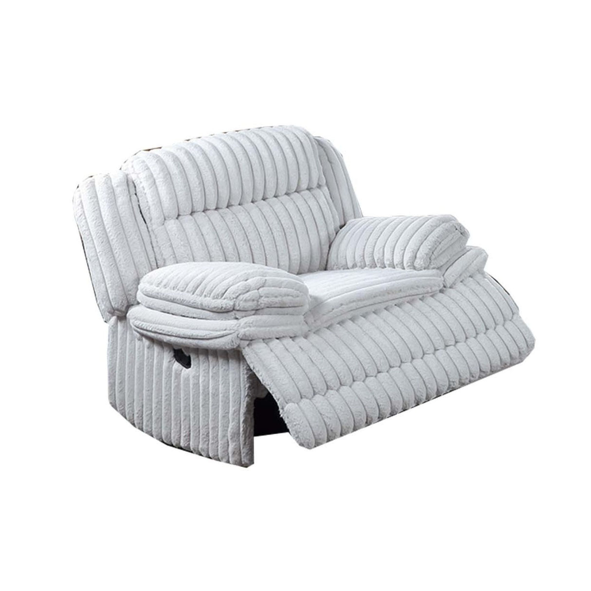 Contemporary Manual Motion Glider Recliner Chair With Padded Armrests And Smooth Rocking Function