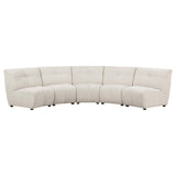 Charlotte 5-piece Upholstered Modular Sectional Sofa Ivory - 551300-S5