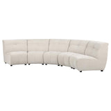 Charlotte 5-piece Upholstered Modular Sectional Sofa Ivory - 551300-S5