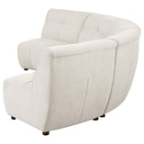 Charlotte 5-piece Upholstered Modular Sectional Sofa Ivory - 551300-S5