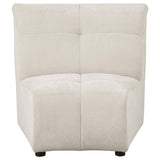 Charlotte Upholstered Curved Armless Chair Ivory - 551300AC