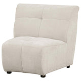 Charlotte Upholstered Curved Armless Chair Ivory - 551300AC