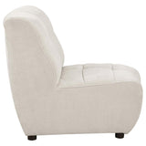 Charlotte Upholstered Curved Armless Chair Ivory - 551300AC