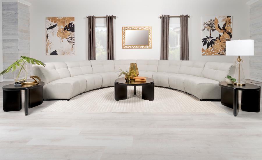 Charlotte 8-piece Upholstered Modular Sectional Sofa Ivory - 551300