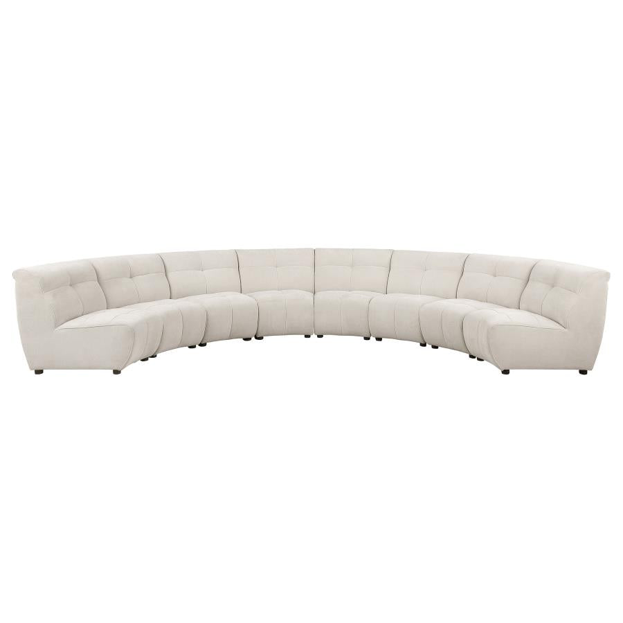 Charlotte 8-piece Upholstered Modular Sectional Sofa Ivory - 551300