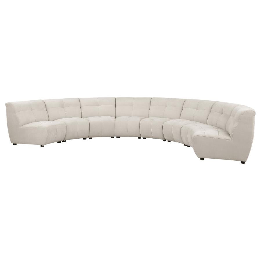 Charlotte 8-piece Upholstered Modular Sectional Sofa Ivory - 551300
