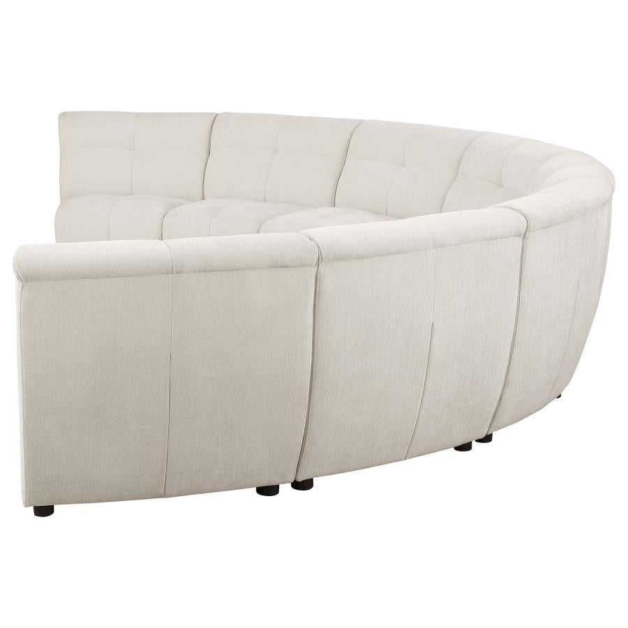 Charlotte 8-piece Upholstered Modular Sectional Sofa Ivory - 551300