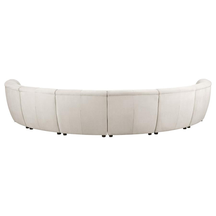 Charlotte 8-piece Upholstered Modular Sectional Sofa Ivory - 551300