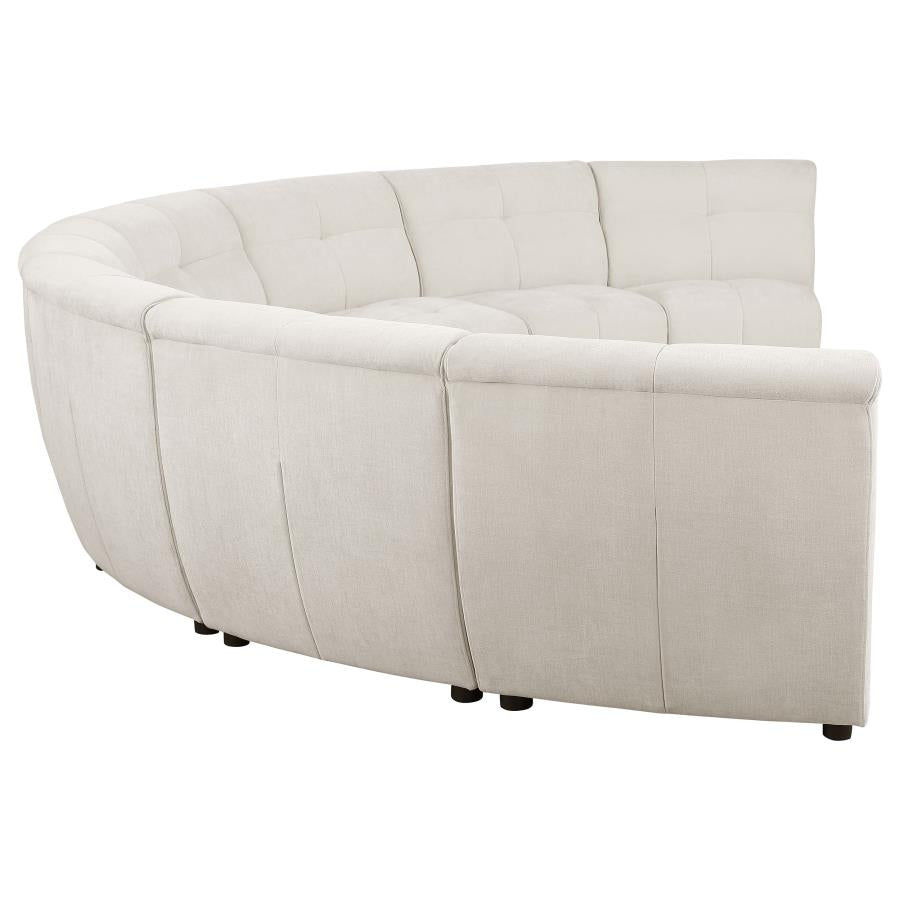 Charlotte 8-piece Upholstered Modular Sectional Sofa Ivory - 551300
