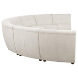Charlotte 8-piece Upholstered Modular Sectional Sofa Ivory - 551300