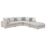 Serene 5-piece Upholstered Modular Sectional Sofa Beige - 551321-SETC