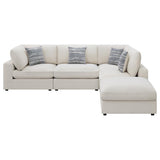 Serene 5-piece Upholstered Modular Sectional Sofa Beige - 551321-SETC