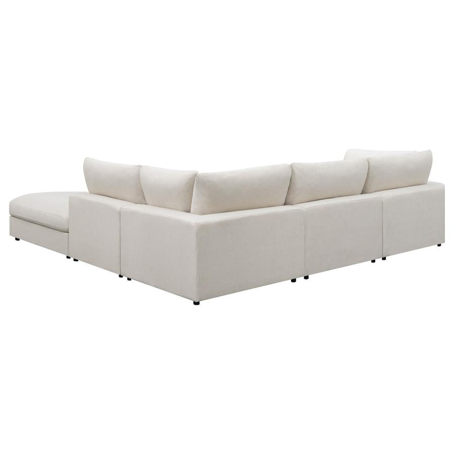 Serene 5-piece Upholstered Modular Sectional Sofa Beige - 551321-SETC