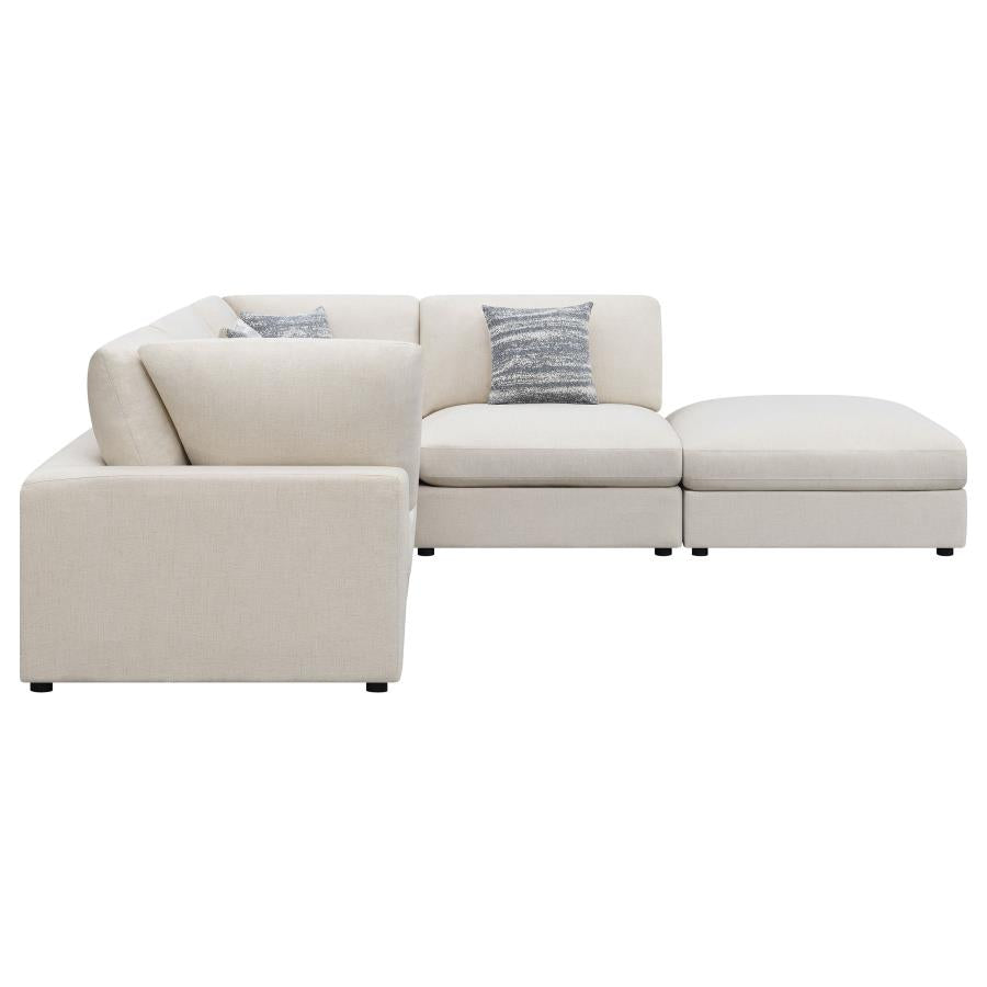 Serene 5-piece Upholstered Modular Sectional Sofa Beige - 551321-SETC