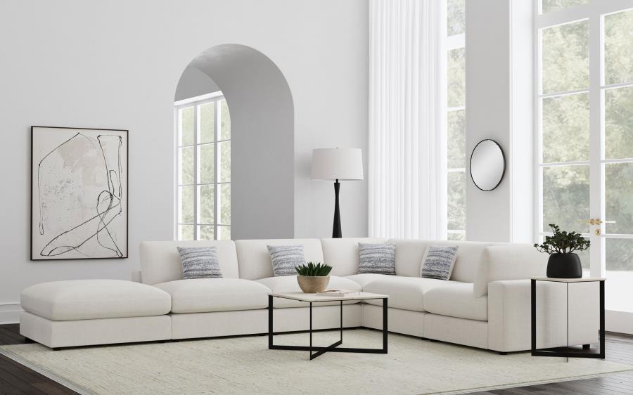 Serene 6-piece Upholstered Modular Sectional Sofa Beige - 551321-SET