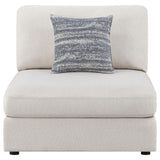 Serene Upholstered Armless Chair Beige - 551321