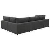 Serene 4-piece Upholstered Modular Sectional Sofa Charcoal - 551324-SETA