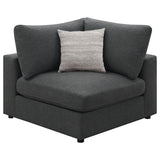 Serene 4-piece Upholstered Modular Sectional Sofa Charcoal - 551324-SETA