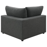 Serene 4-piece Upholstered Modular Sectional Sofa Charcoal - 551324-SETA