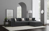 Serene 4-piece Upholstered Modular Sectional Sofa Charcoal - 551324-SETB