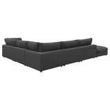 Serene 6-piece Upholstered Modular Sectional Sofa Charcoal - 551324-SET