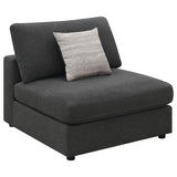 Serene Upholstered Armless Chair Charcoal - 551324