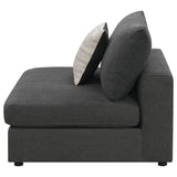 Serene Upholstered Armless Chair Charcoal - 551324