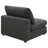 Serene Upholstered Armless Chair Charcoal - 551324