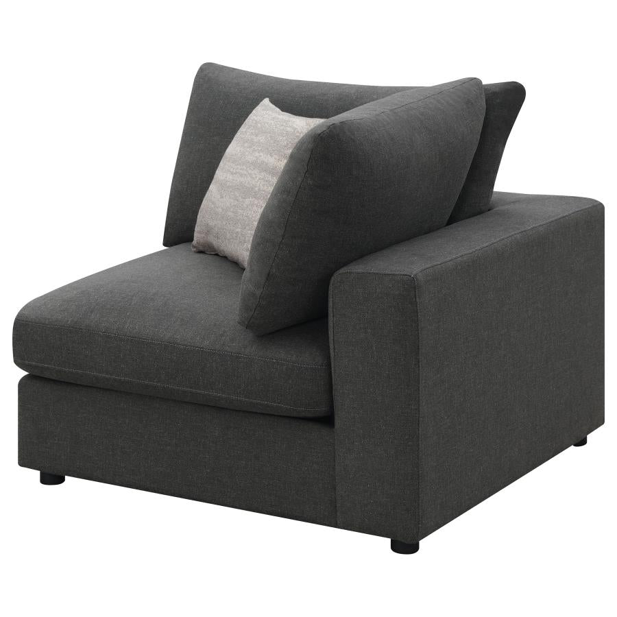 Serene Upholstered Corner Charcoal - 551325