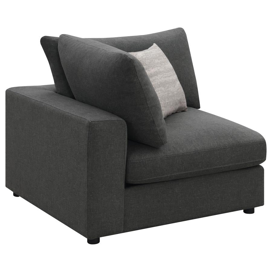 Serene Upholstered Corner Charcoal - 551325