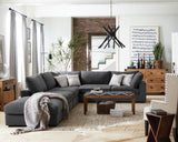 Serene Square Upholstered Ottoman Charcoal - 551326