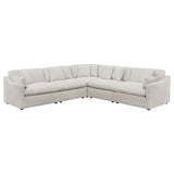 Hobson 5-piece Upholstered Modular Sectional Sofa Ivory - 551451-SETA