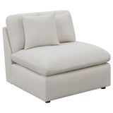 Hobson 4-piece Upholstered Modular Sectional Sofa Ivory - 551451-SETB