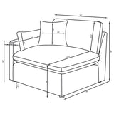 Hobson 4-piece Upholstered Modular Sectional Sofa Ivory - 551451-SETB