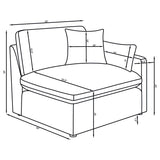 Hobson 4-piece Upholstered Modular Sectional Sofa Ivory - 551451-SETB