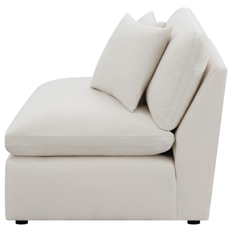 Hobson Upholstered Armless Chair Ivory - 551451