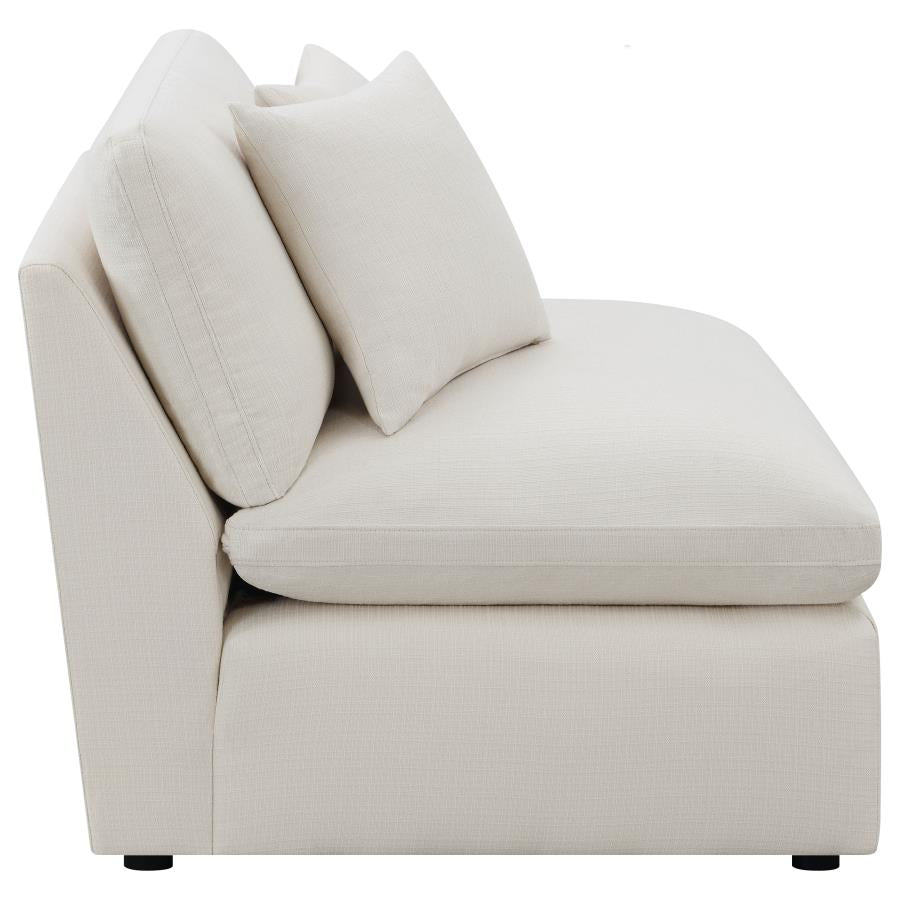 Hobson Upholstered Armless Chair Ivory - 551451
