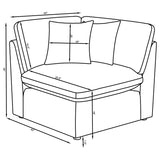 Hobson Upholstered Corner Ivory - 551452