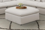 Hobson Square Upholstered Ottoman Ivory - 551453