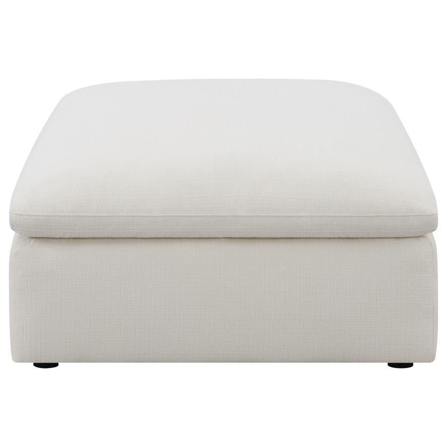 Hobson Square Upholstered Ottoman Ivory - 551453