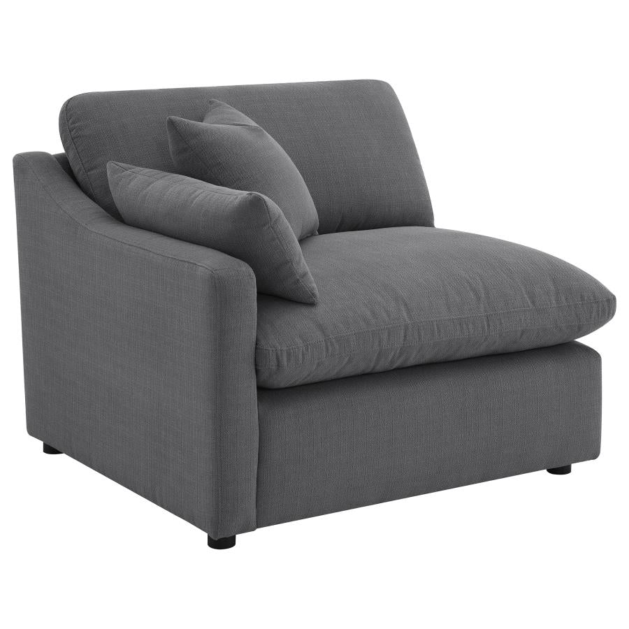 Hobson 5-piece Upholstered Modular Sectional Sofa Charcoal - 551455-SETA