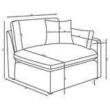 Hobson 5-piece Upholstered Modular Sectional Sofa Charcoal - 551455-SETA