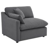 Hobson 4-piece Upholstered Modular Sectional Sofa Charcoal - 551455-SETB