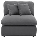 Hobson Upholstered Armless Chair Charcoal - 551455