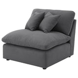 Hobson Upholstered Armless Chair Charcoal - 551455