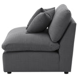 Hobson Upholstered Armless Chair Charcoal - 551455