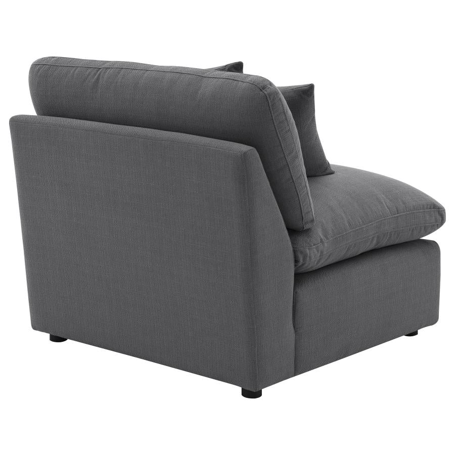 Hobson Upholstered Armless Chair Charcoal - 551455