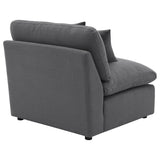 Hobson Upholstered Armless Chair Charcoal - 551455